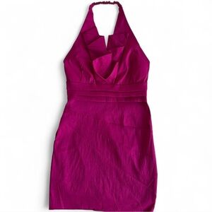 Pink Halter Mini Dress